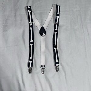 Skeleton Print Suspenders